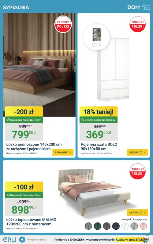 ERLI - gazetka promocyjna Urządź i wyposaż dom taniej z ERLI! od środy 06.05 do niedzieli 10.05 - strona 4