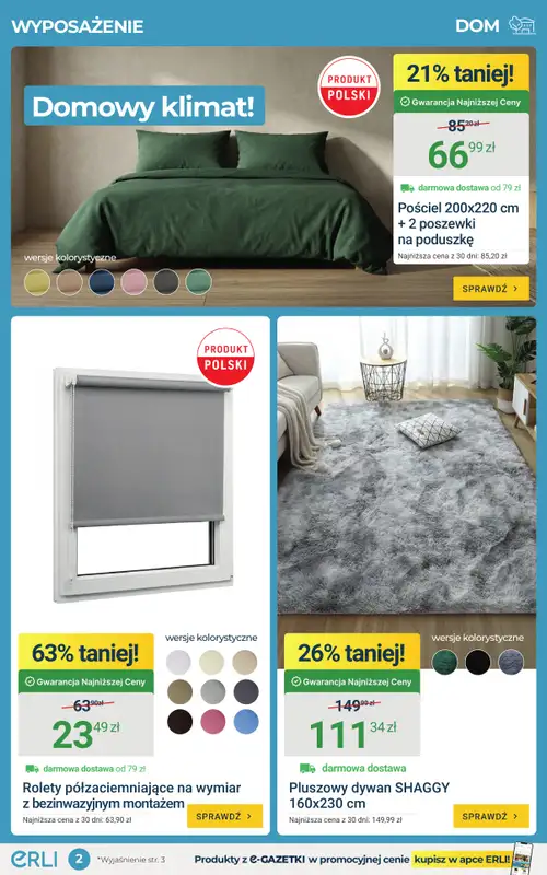 ERLI - gazetka promocyjna Urządź i wyposaż dom taniej z ERLI! od środy 06.05 do niedzieli 10.05 - strona 2