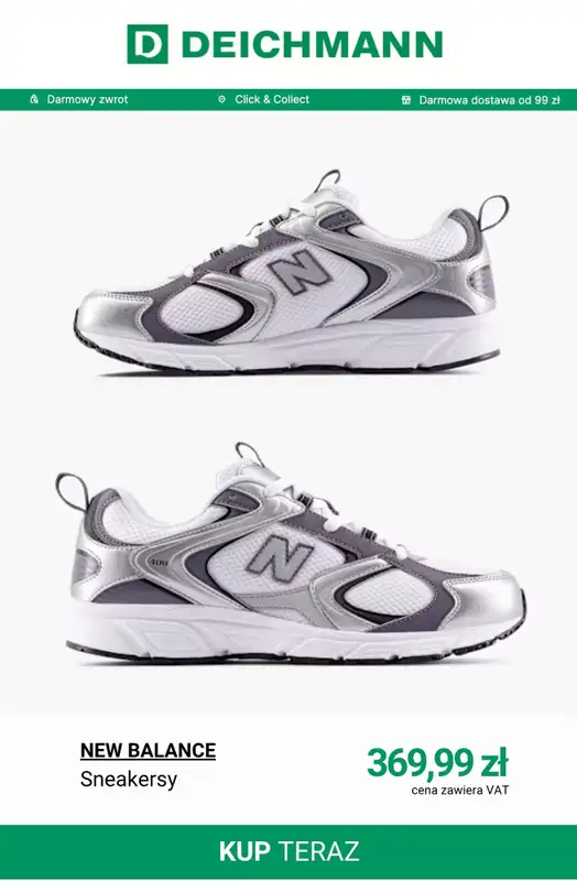 Deichmann - gazetka promocyjna Sneakersy damskie New Balance od środy 06.05  - strona 2