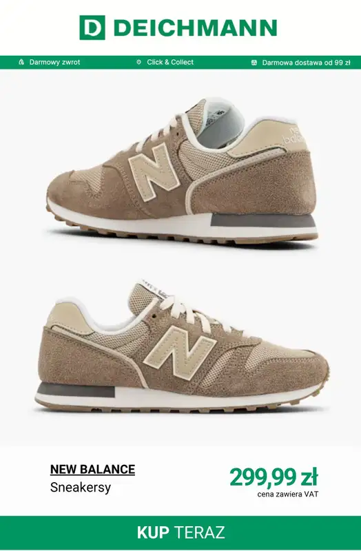 Deichmann - gazetka promocyjna Sneakersy damskie New Balance od środy 06.05  - strona 5