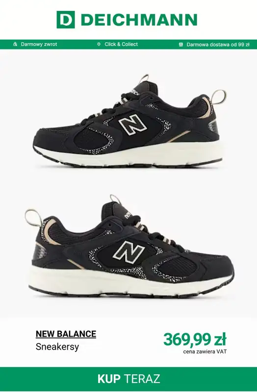 Deichmann - gazetka promocyjna Sneakersy damskie New Balance od środy 06.05  - strona 4