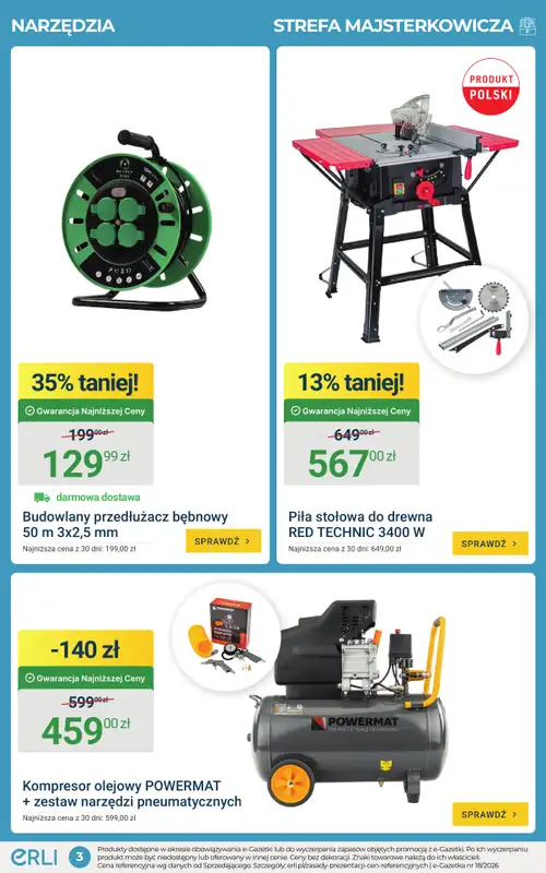 ERLI - gazetka promocyjna Majsterkuj i dbaj o auto oszczędniej z ERLI! od środy 06.05 do niedzieli 10.05 - strona 3