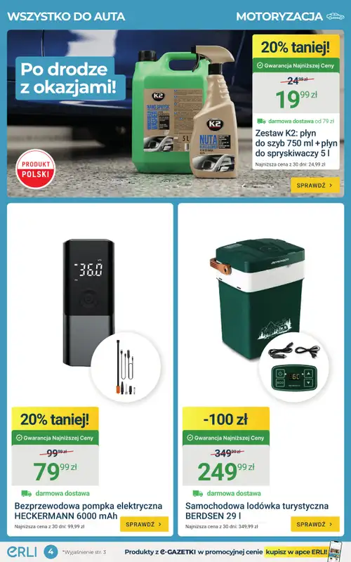 ERLI - gazetka promocyjna Majsterkuj i dbaj o auto oszczędniej z ERLI! od środy 06.05 do niedzieli 10.05 - strona 4