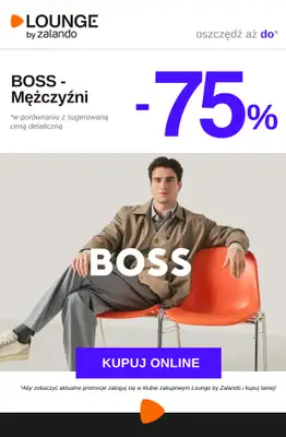 Lounge by Zalando - gazetka promocyjna Do -75%  BOSS - Mężczyźni od środy 06.05 do soboty 09.05