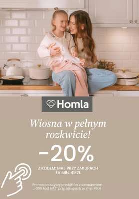 Homla - gazetka promocyjna -20% od 49 zł z kodem od środy 06.05 