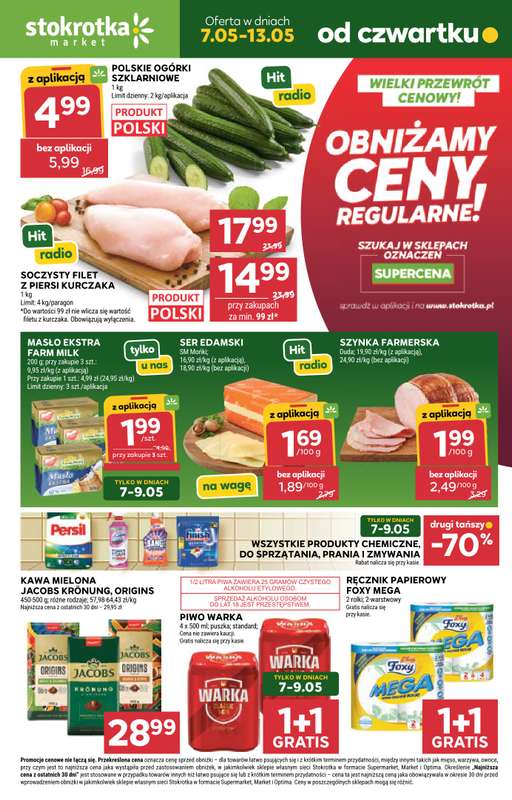 Stokrotka - gazetka promocyjna Gazetka Market od czwartku 07.05 do środy 13.05