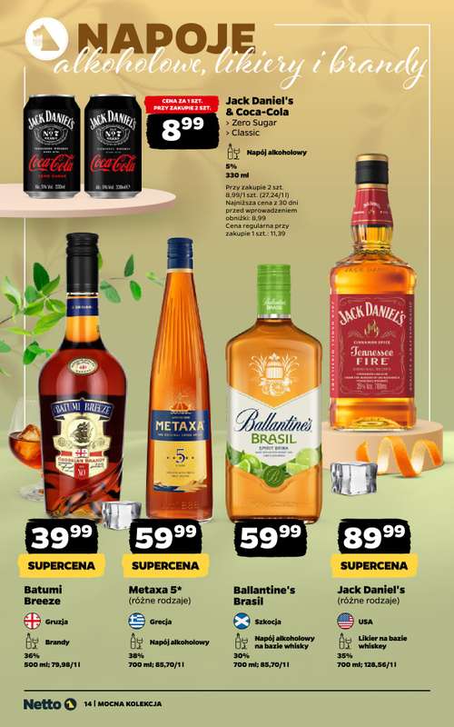 Netto - gazetka promocyjna Mocna Kolekcja - Mocne Alkohole  do soboty 09.05 - strona 14