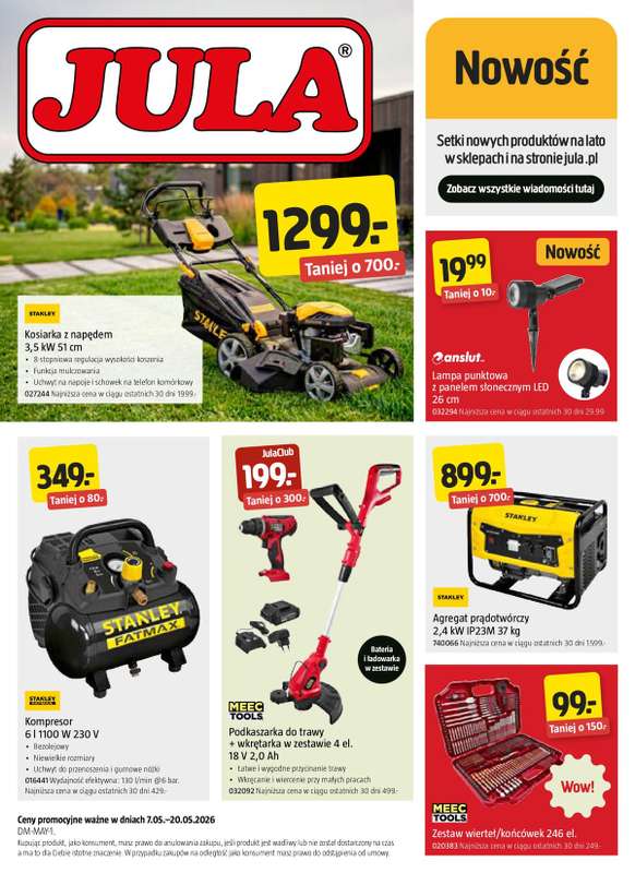 Jula - gazetka promocyjna Gazetka od czwartku 07.05 do środy 20.05