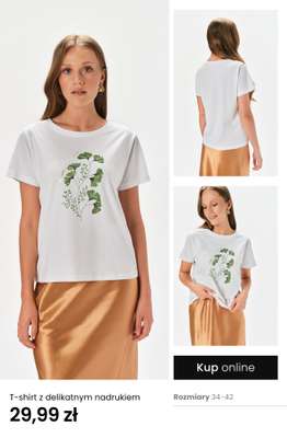 T-shirt z delikatnym nadrukiem