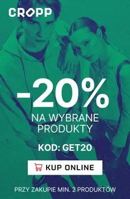Cropp - gazetka promocyjna -20% na wybrane produkty przy zakupie min. 2 produktów od środy 06.05 do poniedziałku 11.05