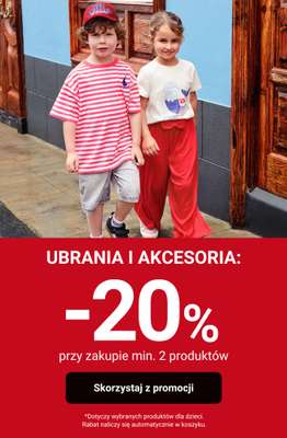 Smyk - gazetka promocyjna Ubrania i akcesoria: -20% przy zakupie min. 2 produktów od środy 06.05 do piątku 08.05