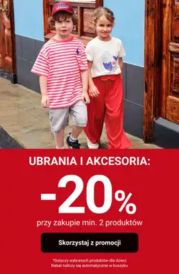 Smyk - gazetka promocyjna Ubrania i akcesoria: -20% przy zakupie min. 2 produktów od środy 06.05 do piątku 08.05