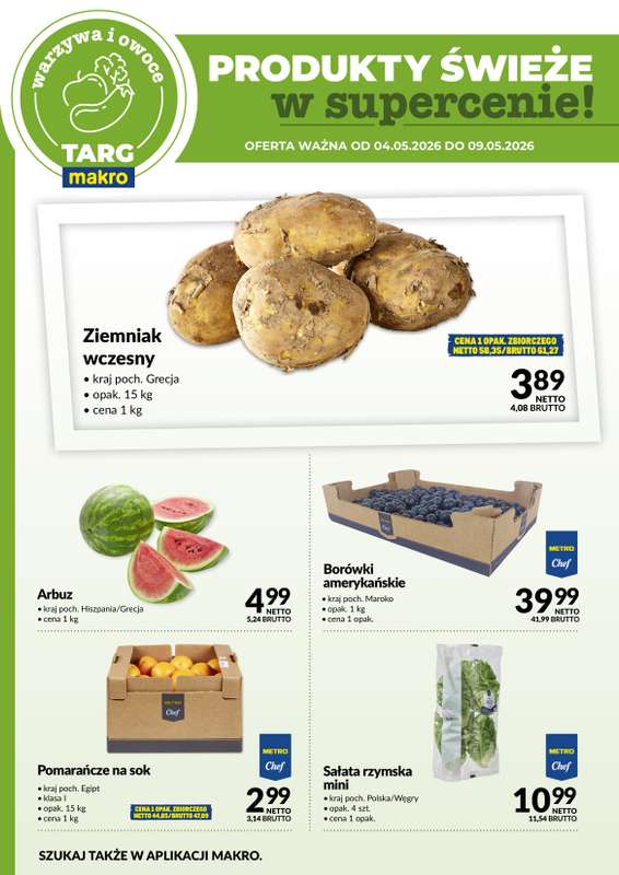 Makro - gazetka promocyjna Targ MAKRO - oferta świeża w super cenach! od poniedziałku 04.05 do soboty 09.05 - strona 5