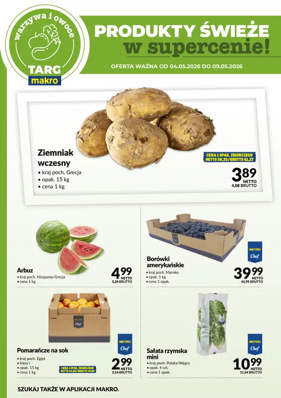 Makro - gazetka promocyjna Targ MAKRO - oferta świeża w super cenach! od poniedziałku 04.05 do soboty 09.05 - strona 5