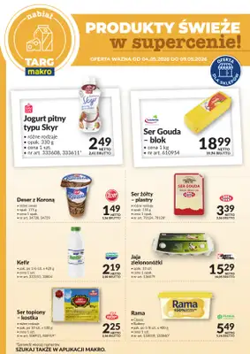 Makro - gazetka promocyjna Targ MAKRO - oferta świeża w super cenach! od poniedziałku 04.05 do soboty 09.05