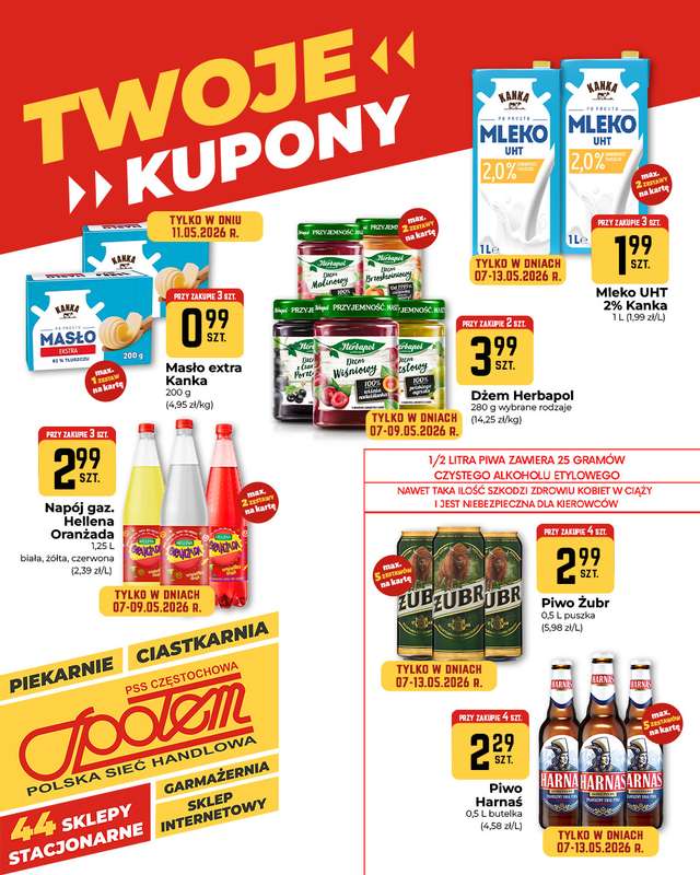 Społem Częstochowa - gazetka promocyjna Plakaty promocyjne od czwartku 07.05 do środy 13.05 - strona 2
