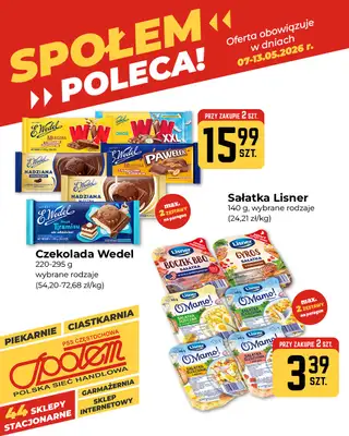 Społem Częstochowa - gazetka promocyjna Plakaty promocyjne od czwartku 07.05 do środy 13.05 - strona 3