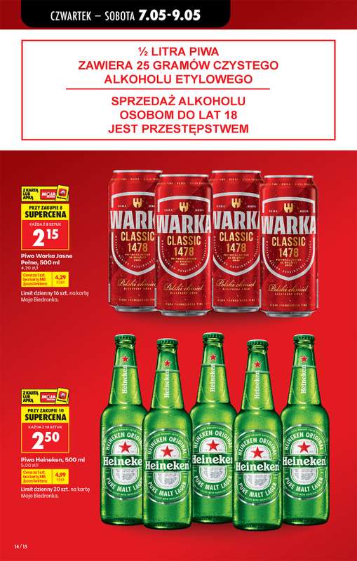 Biedronka - gazetka promocyjna Od czwartku, Z ladą tradycyjną od czwartku 07.05 do środy 13.05 - strona 16