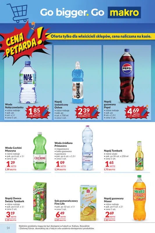 Makro - gazetka promocyjna Mega oferty dla twojego sklepu od wtorku 12.05 do poniedziałku 25.05 - strona 14