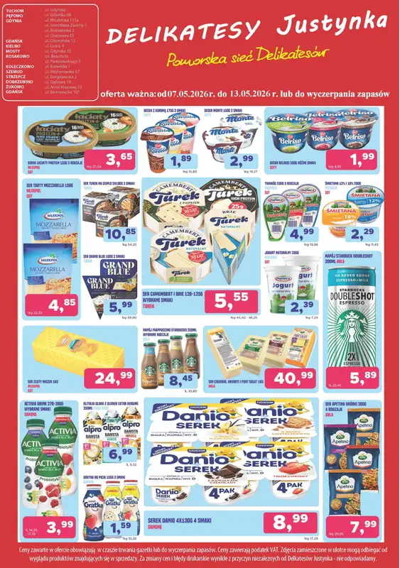 Delikatesy Justynka - gazetka promocyjna Gazetka od czwartku 07.05 do środy 13.05 - strona 2