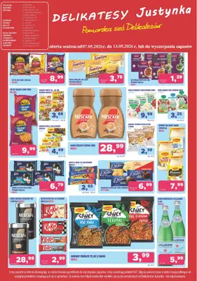 Delikatesy Justynka - gazetka promocyjna Gazetka od czwartku 07.05 do środy 13.05 - strona 4