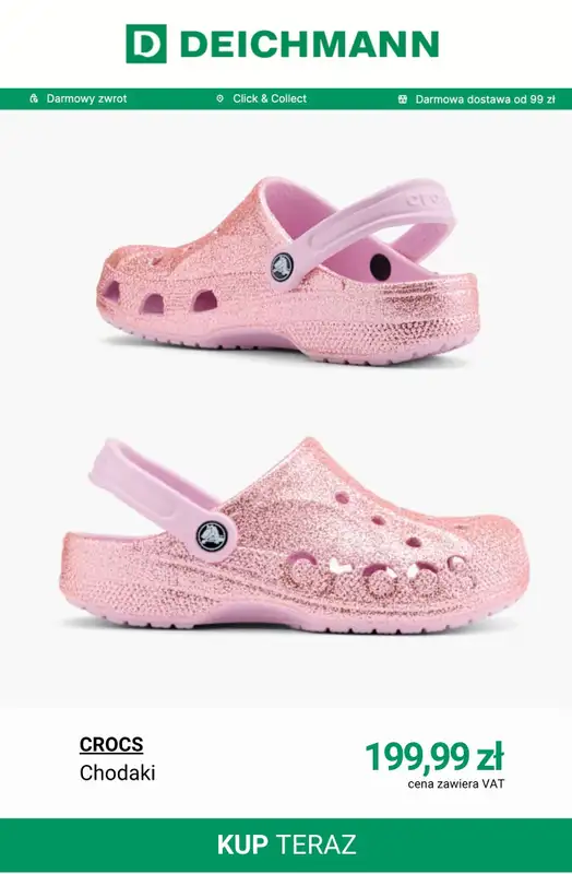 Deichmann - gazetka promocyjna Crocs damskie od czwartku 07.05  - strona 9