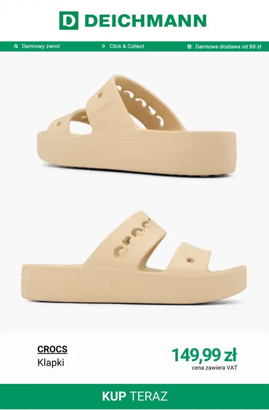 Deichmann - gazetka promocyjna Crocs damskie od czwartku 07.05  - strona 4