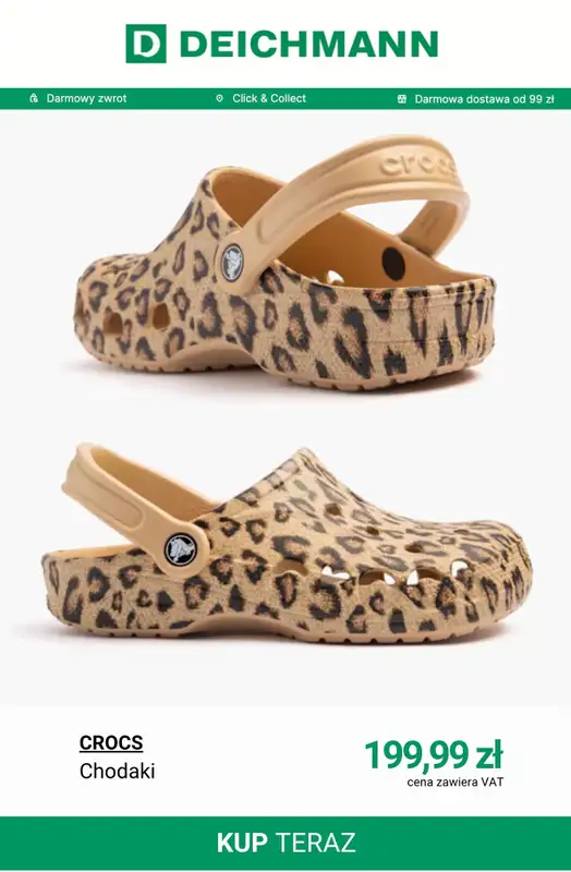 Deichmann - gazetka promocyjna Crocs damskie od czwartku 07.05  - strona 13