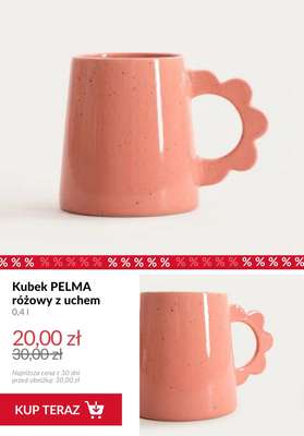 Kubek PELMA różowy z uchem