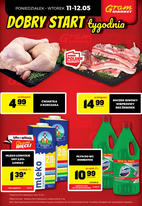 Gram Market - gazetka promocyjna Cały tydzień niskie ceny od piątku 08.05 do środy 13.05 - strona 4
