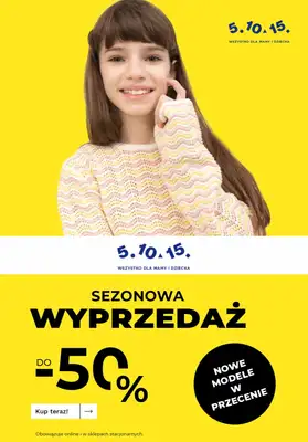 5.10.15 - gazetka promocyjna Wyprzedaż do -50% od czwartku 07.05 