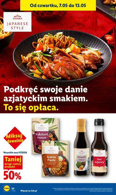 Lidl - gazetka promocyjna Oferta od czwartku od czwartku 07.05 do soboty 09.05 - strona 54