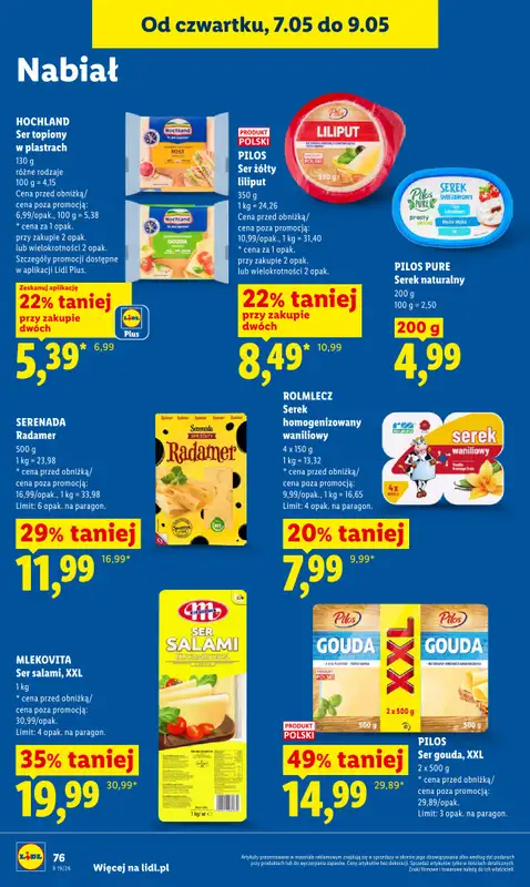Lidl - gazetka promocyjna Oferta od czwartku od czwartku 07.05 do soboty 09.05 - strona 76