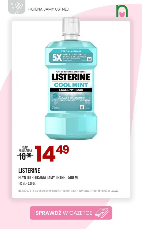 Drogerie Natura - gazetka promocyjna Higiena jamy ustnej - super okazje! od czwartku 07.05 do niedzieli 17.05 - strona 7
