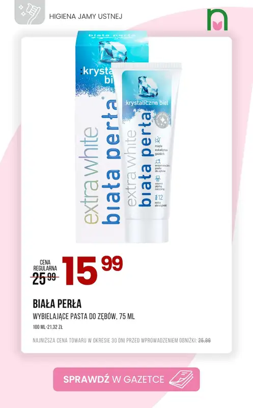 Drogerie Natura - gazetka promocyjna Higiena jamy ustnej - super okazje! od czwartku 07.05 do niedzieli 17.05 - strona 3