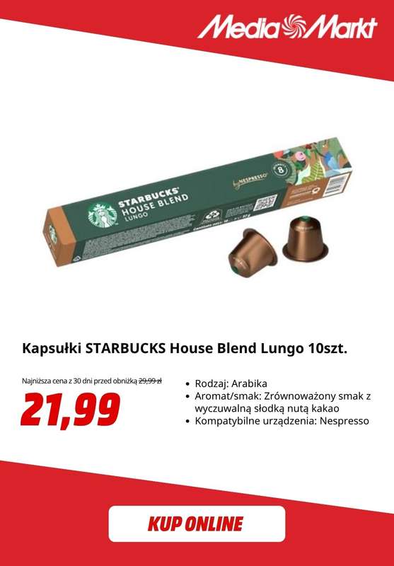 Media Markt - gazetka promocyjna Kawa w kapsułkach w super cenach! od czwartku 07.05 do niedzieli 17.05 - strona 10