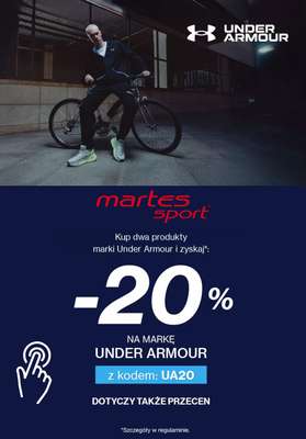 Martes Sport - gazetka promocyjna -20% na dwa produkty marki Under Armour od czwartku 07.05 do wtorku 12.05