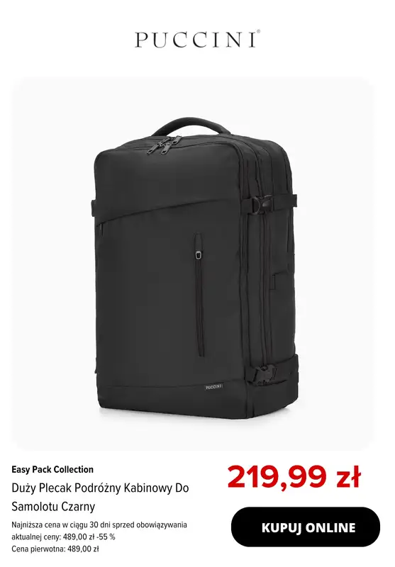BEST SALE - gazetka promocyjna Puccini | -20% na produkty z kolekcji Easy Pack od czwartku 07.05 do środy 13.05 - strona 10