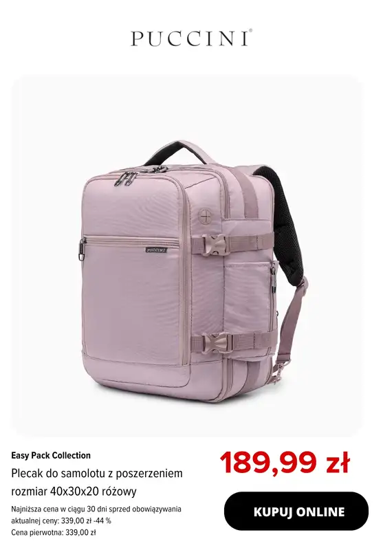 BEST SALE - gazetka promocyjna Puccini | -20% na produkty z kolekcji Easy Pack od czwartku 07.05 do środy 13.05 - strona 6