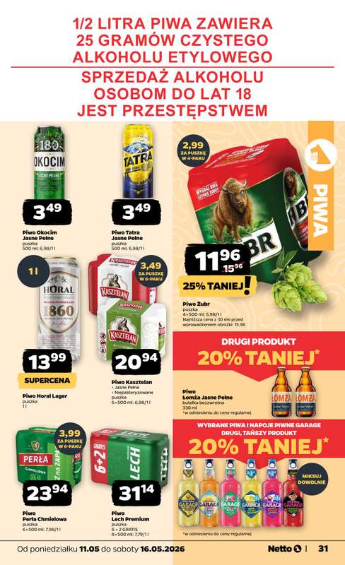 Netto - gazetka promocyjna Gazetka Spożywcza od poniedziałku 11.05 do soboty 16.05 - strona 31