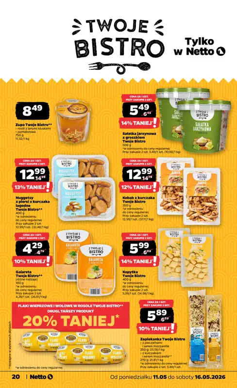 Netto - gazetka promocyjna Gazetka Spożywcza od poniedziałku 11.05 do soboty 16.05 - strona 20