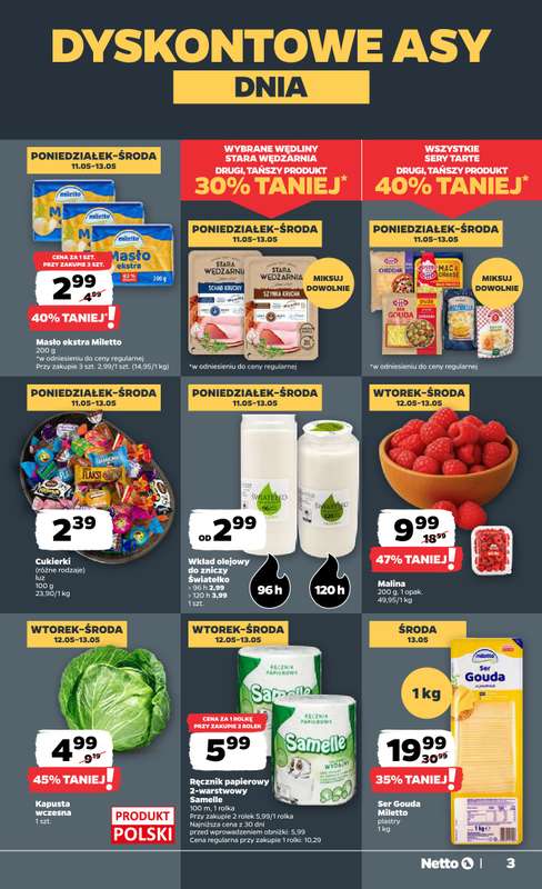 Netto - gazetka promocyjna Gazetka Spożywcza od poniedziałku 11.05 do soboty 16.05 - strona 3