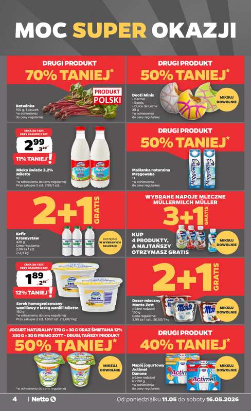 Netto - gazetka promocyjna Gazetka Spożywcza od poniedziałku 11.05 do soboty 16.05 - strona 4