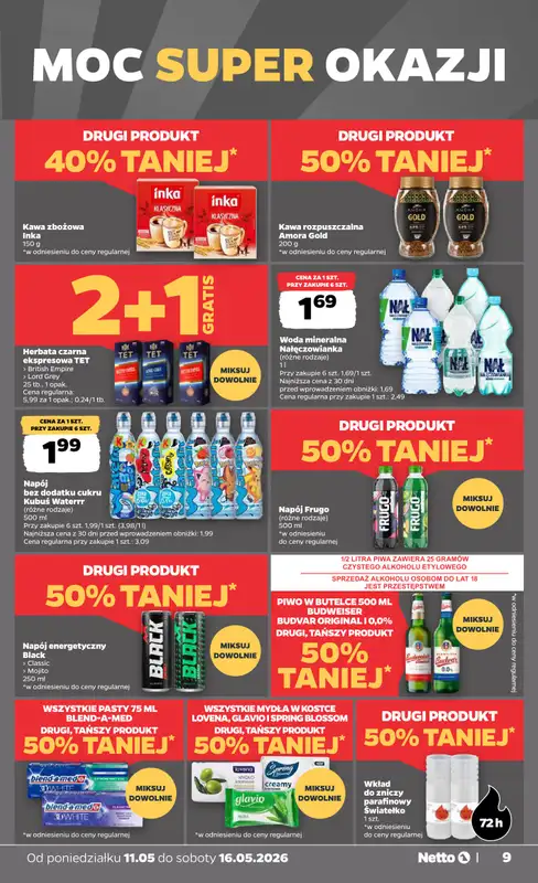 Netto - gazetka promocyjna Gazetka Spożywcza od poniedziałku 11.05 do soboty 16.05 - strona 9