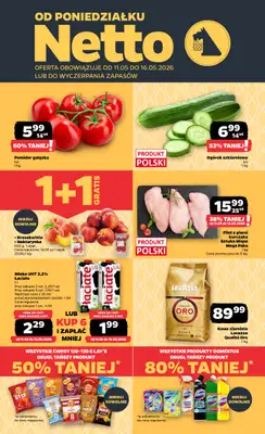 Netto - gazetka promocyjna Gazetka Spożywcza od poniedziałku 11.05 do soboty 16.05
