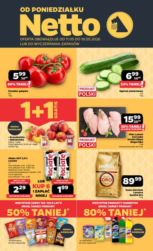 Netto - gazetka promocyjna Gazetka Spożywcza od poniedziałku 11.05 do soboty 16.05