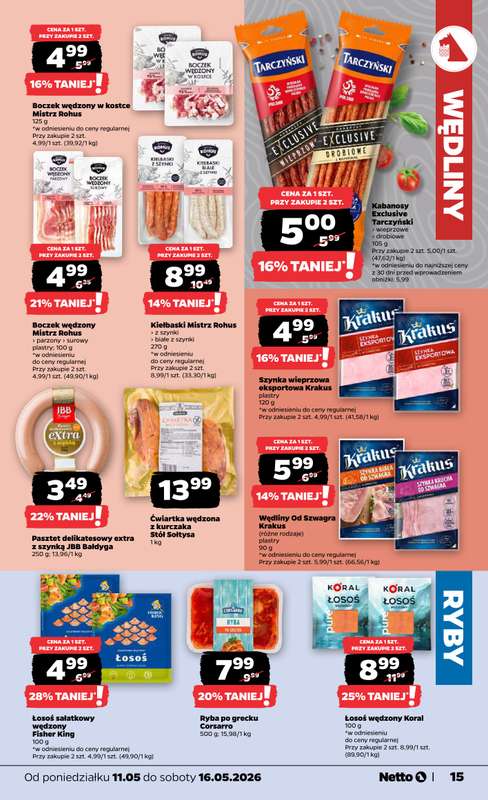 Netto - gazetka promocyjna Gazetka Spożywcza od poniedziałku 11.05 do soboty 16.05 - strona 15