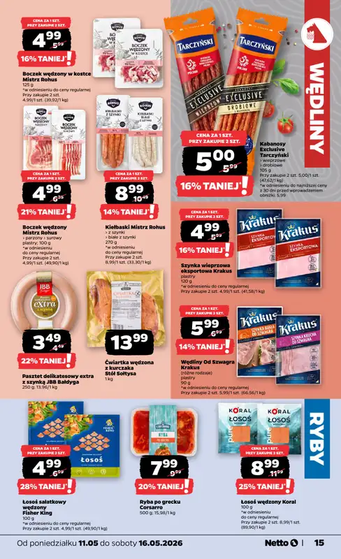 Netto - gazetka promocyjna Gazetka Spożywcza od poniedziałku 11.05 do soboty 16.05 - strona 15