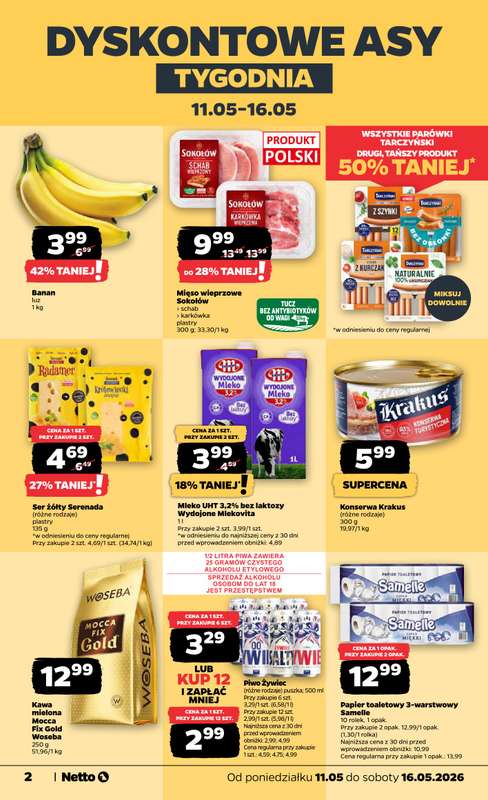 Netto - gazetka promocyjna Gazetka Spożywcza od poniedziałku 11.05 do soboty 16.05 - strona 2