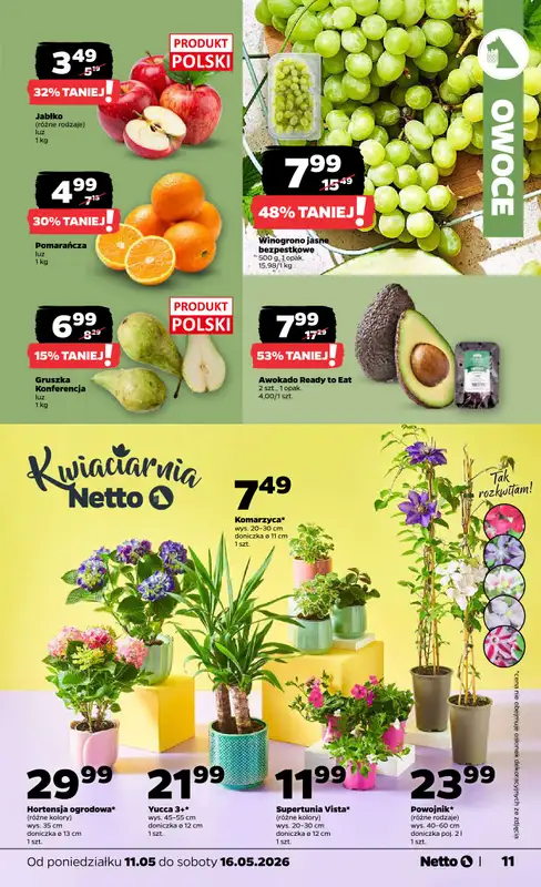 Netto - gazetka promocyjna Gazetka Spożywcza od poniedziałku 11.05 do soboty 16.05 - strona 11